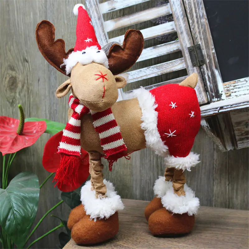 

New Year Children's Toys Four-Legged Deer Doll Merry Christmas Kid Toy Navidad Christmas Decorations For Home Natal School Gift