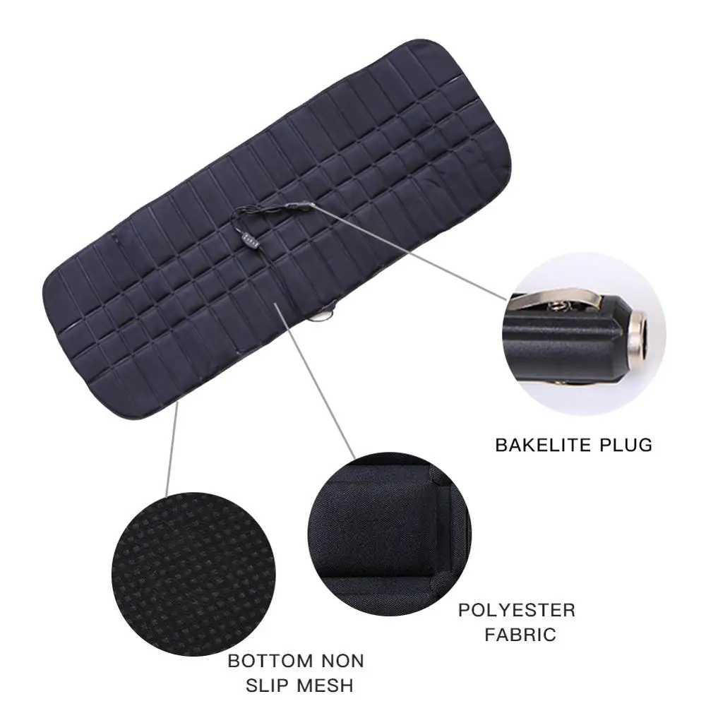 

12V Car Backseat Heating Cushion Auto Heated Seat Pad Seat Cover Winter Seat Cushion Auto Car Heated Rear Seat Cushion
