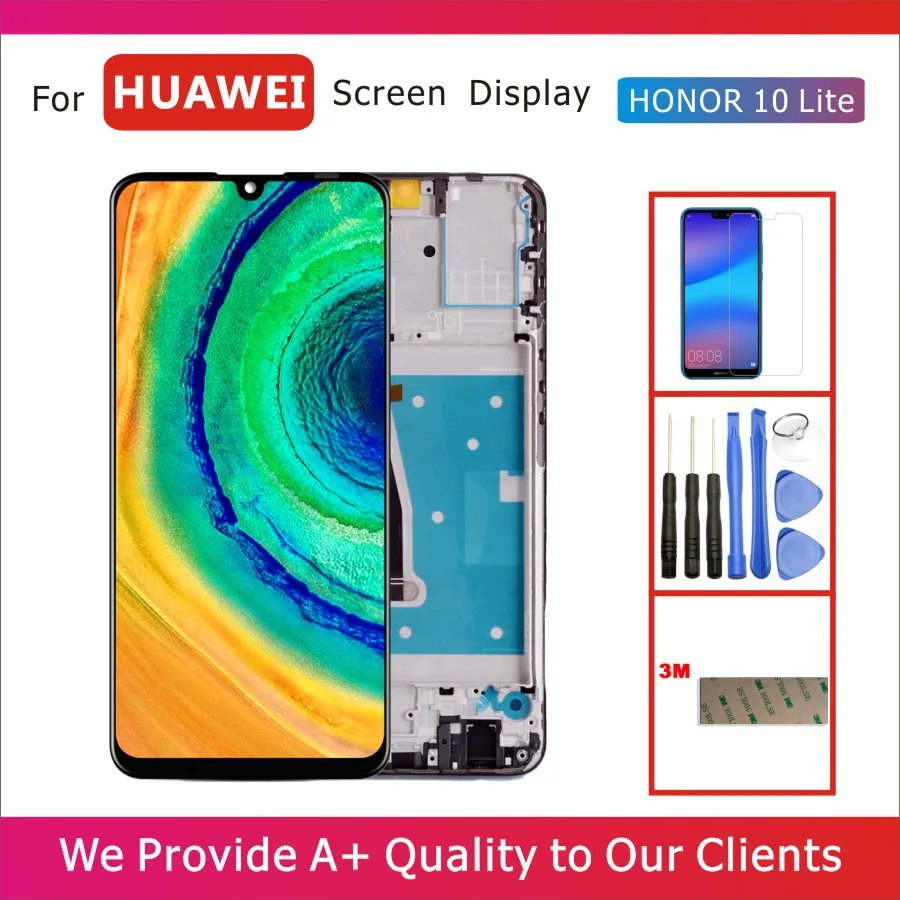 Протестированный ЖК-дисплей 6 21 дюйма для Huawei Honor 10 Lite HRY-LX1 LX2 дисплей с сенсорным