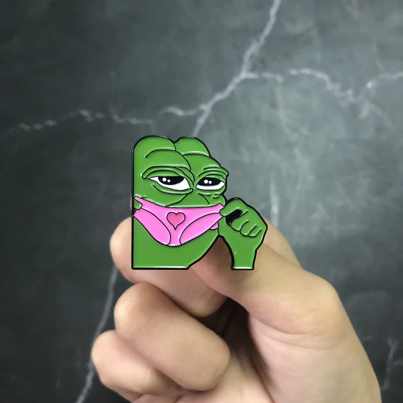 11 стилей Pepe feels bad man нагрудные булавки Sad Броши лягушка счастливая лягушка значки Pepe meme джинсовые куртки Сумки шляпы рюкзак аксессуары - Цвет: 3x3cm