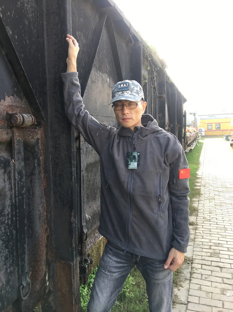 Jun eagle TAD флисовая Мужская трендовая Повседневная Уличная теплая дышащая Толстая флисовая свободная посадка