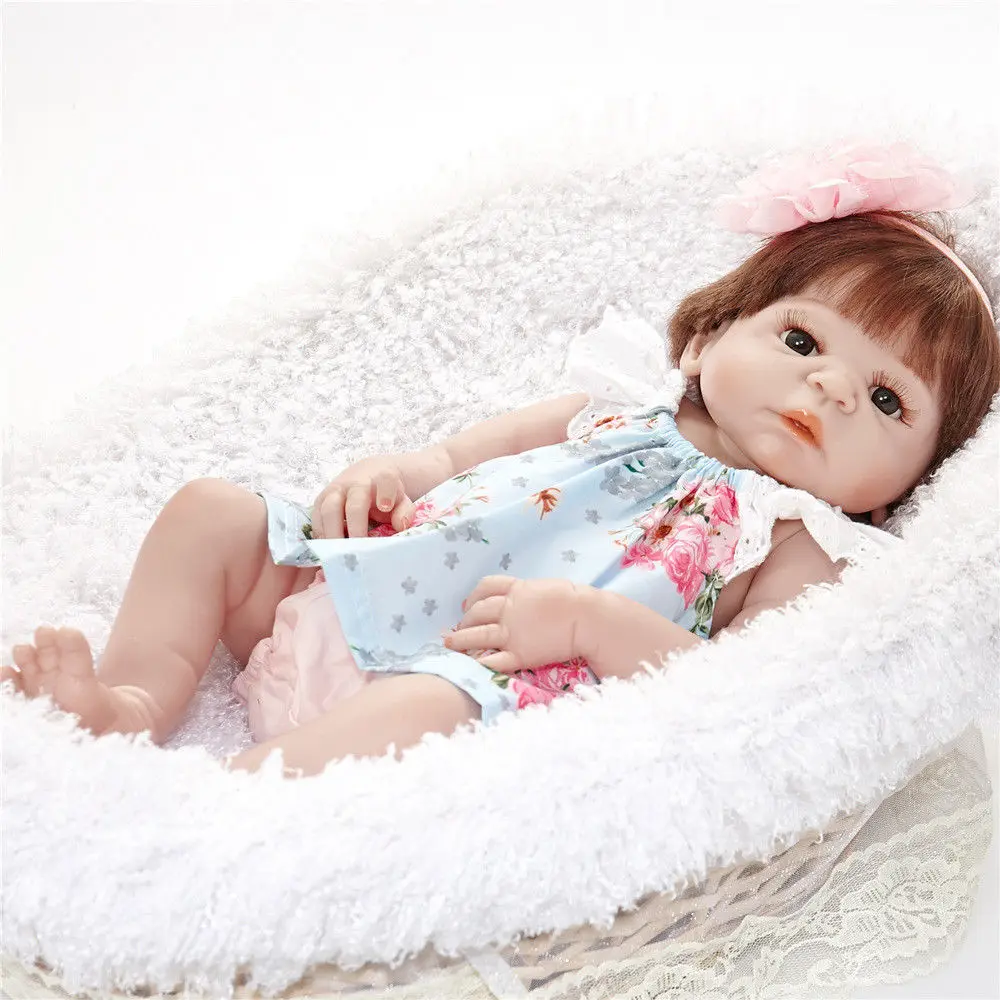 Xmas 23'' Full Body Vinyl Nursery Reborn Baby Dolls Girl Bebe Lifelike Gift Girl Toys for Kids Toddler Boy Toys Baby Doll Toy
