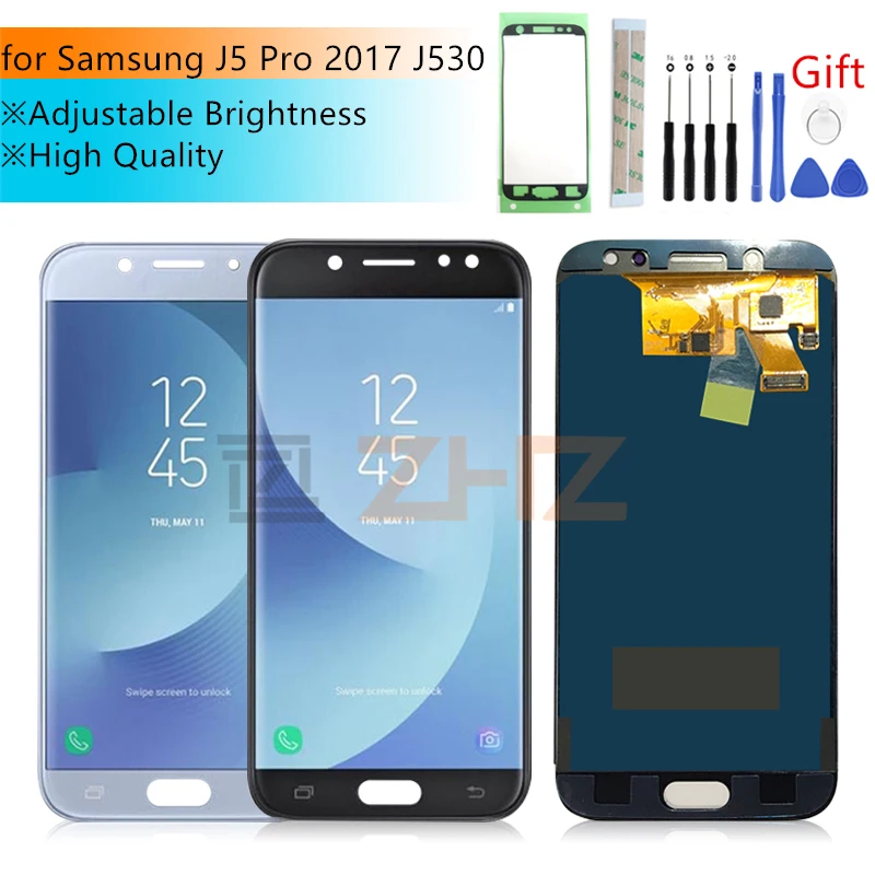 

Adjust Brightness For Samsung Galaxy J530 2017 J5 pro lcd Touch Screen Digitizer Assembly J530F J530FM SM-J530F Repair parts