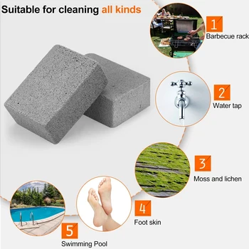 

Grill Griddle Cleaning Brick Block Ecological Odorless Cleaning Stone De-Scaling Grill Stone Cleaner Removes Rust Grease(Pack Of