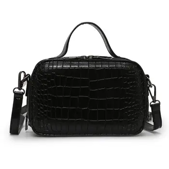 

Fashion Retro Women Shoulder Crossbody Bags Crocodile Pattern Durable Casual Satchel Bag PU Leather Solid Color Handbags