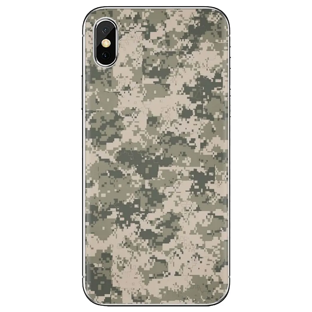 Милый армейский зеленый Камуфляжный силиконовый чехол для телефона iPod Touch iPhone 11
