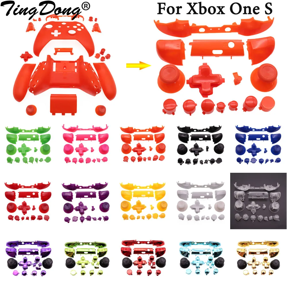 16 Colori Solid Rb Lb Bumper Rt Lt Trigger Buttons Mod Kit Per Microsoft Xbox One S Slim Controller Analog Stick Dpad