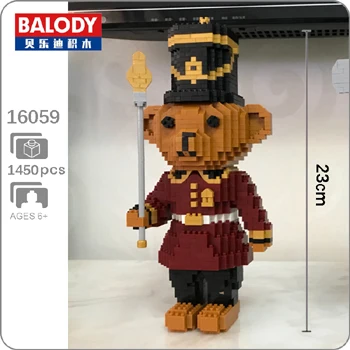 Balody Naruto Ninja Alrale Doraemon Super Mario Sonic Wario Yoshi Luigi Animal Mini Building DIY Алмазные маленькие блоки игрушка без коробки - Цвет: Red Bear