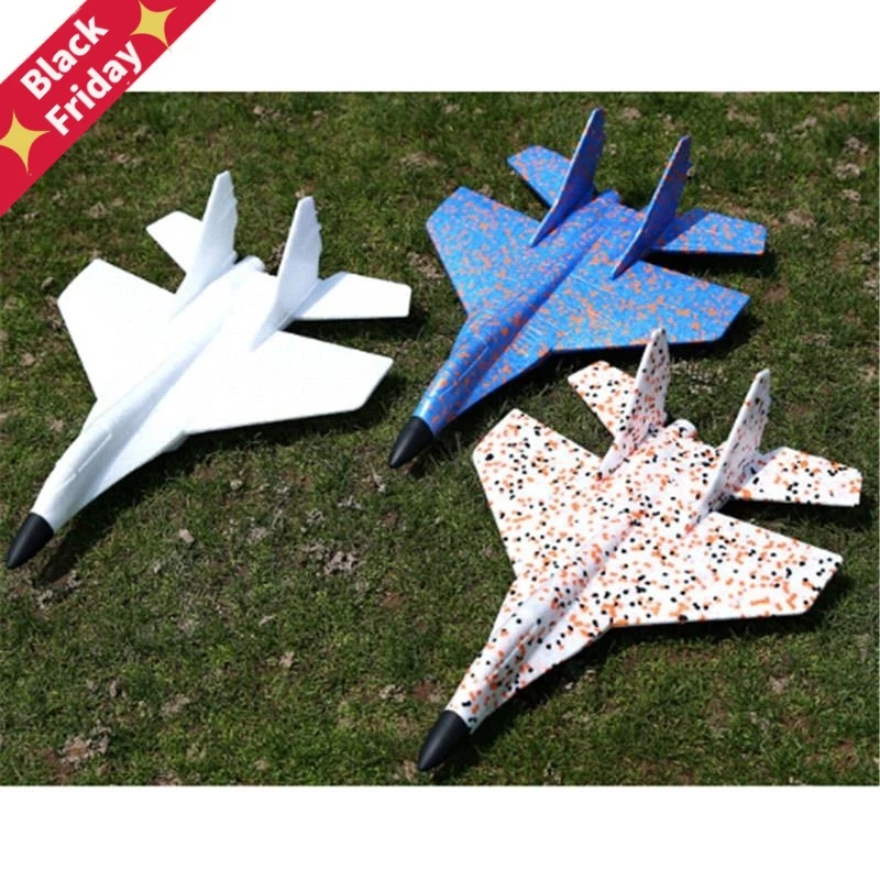 

Hand Throw Flying Glider Fighter Planes Foam Aeroplane Model Party Bag Fillers Flying Glider Plane For Kids Game DIY Kids Toys
