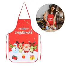 METABLE Christmas Apron Cartoon Kitchen Professional Chef Print Pinafore for Festival Cooking Baking BBQ Party Restaurant Home