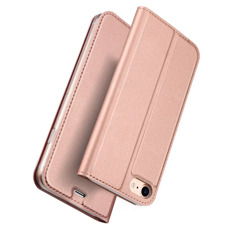 Розовый Кожаный чехол для iPhone 11 Pro XS Max XR X 7 8 6 6S Plus 5S SE откидная крышка для samsung Galaxy Note 10 8 9 S10 S8 S9 Plus S7 Edge - Цвет: Розовый