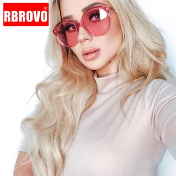 

RBROVO 2020 Candy Colors Round Sunglasses Women Vintage Mirror Sun Glasses UV400 Driving Street Beat Oculos De Sol Feminino