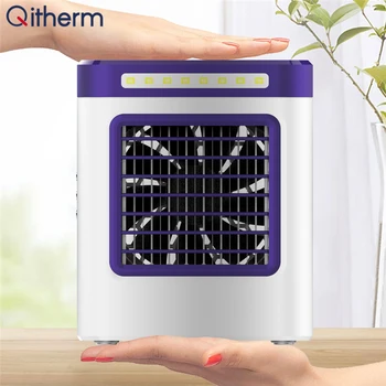 

Portable Mini Air Conditioner Fan Third Gear Air Cooler Fans With LED Light Desktop Air Cooling Fan For Home Office Bedroom