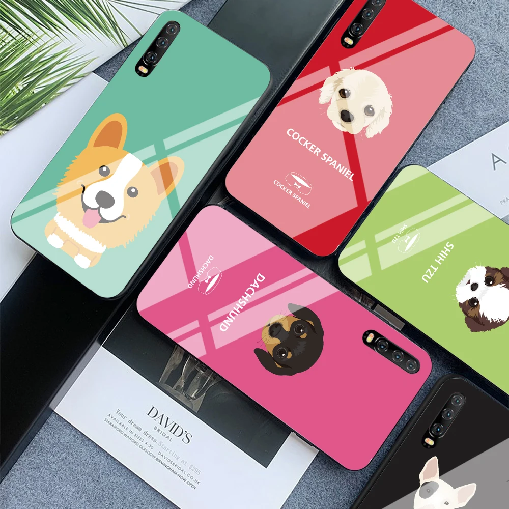 Чехол для телефона s для huawei Honor 8X Max 9 10 Lite Nova 3 P smart Z P20 P30 Lite mate 20 Lite чехол из закаленного стекла с милыми животными