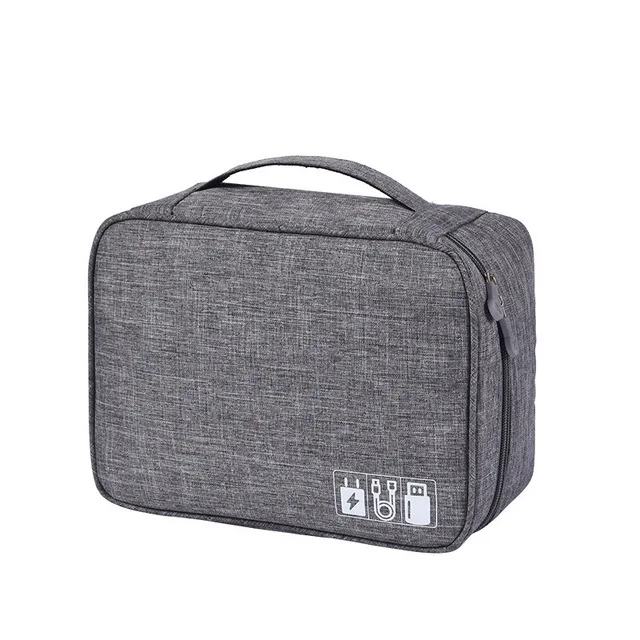 Дорожный Кабельный органайзер водонепроницаемый гаджет сумка для хранения держатель USB зарядного устройства цифровой комплект сумка электронные устройства, аксессуары, чехлы - Цвет: gray