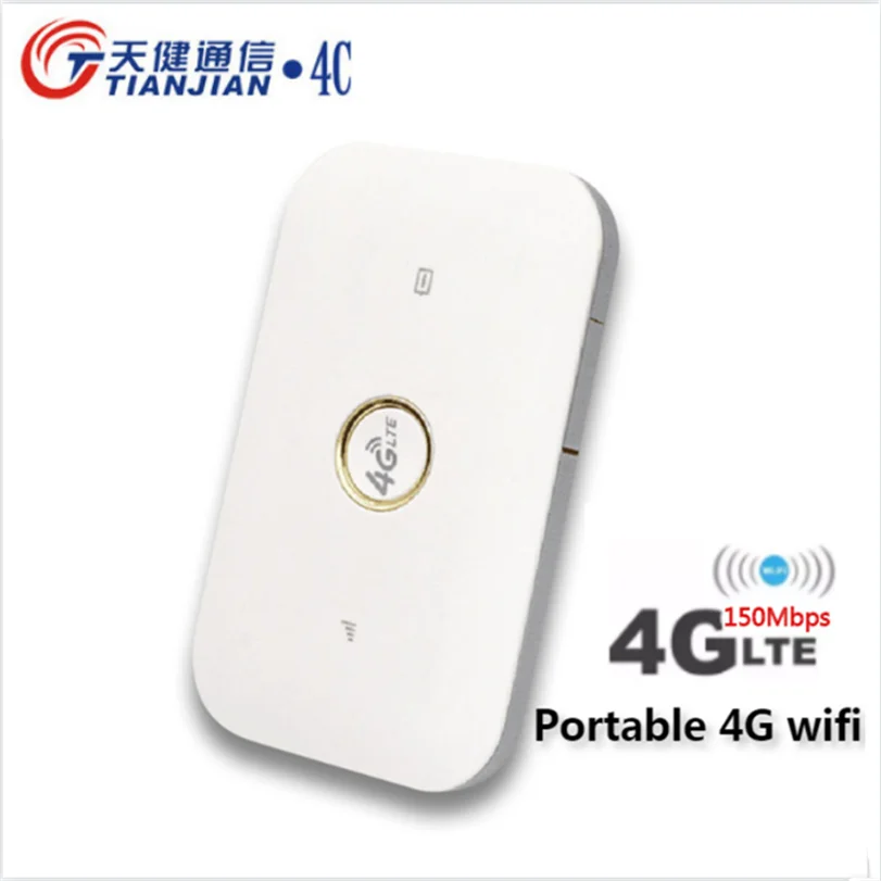 TIANJIE 150M Unlock/Pocket/Wireless/Portable CAT4 Router Modem 3G/4G Wifi Mobile Hotspot LTE FDD Network MIFI with SIM Card Slot