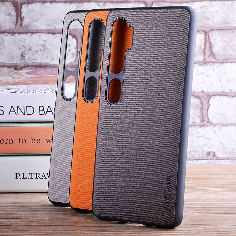 Чехол для xiaomi mi note 10 pro роскошный текстильный кожаный чехол из мягкого ТПУ жесткий