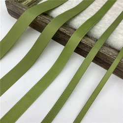 Army Green Grosgrain Ribbon for Decorative Crafts and Gift Wrapping (Army Green)