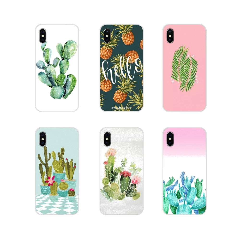 Панда Pour Coque Luxe кактус прозрачный ТПУ чехол для Samsung A10 A30 A40 A50 A60 A70 Galaxy S2 Note 2 3 Grand Core