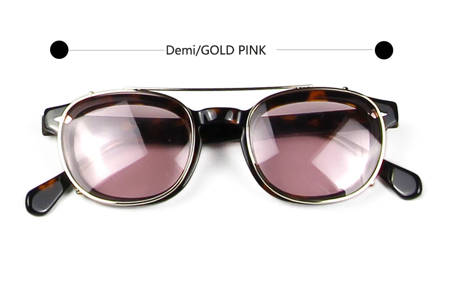 Mode Gelb Getönt Clip Auf Sonnenbrille Männer Polarisierte Rezept Runde Optischen Rahmen Clip-on Fahren Sonnenbrille Für Frauen – Detail 6
