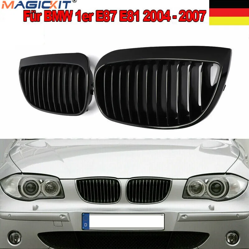 Глянцевый черный гриль MagicKit для BMW 1 серии E81 E87 120i 2004 07 в наличии на складе