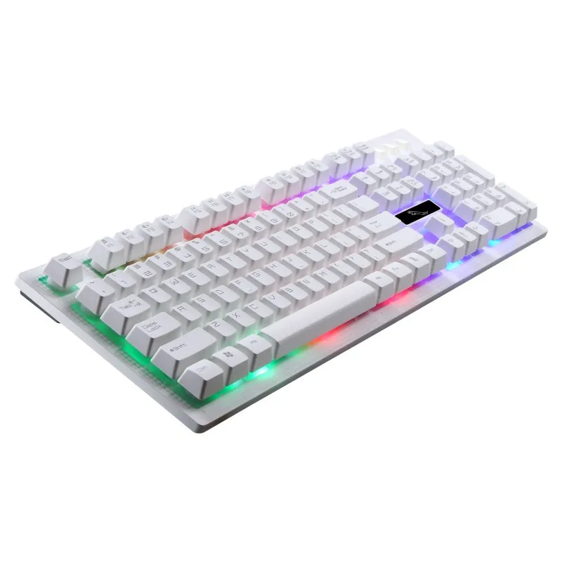 

New Style ZHUIGUANGBAO G20 Machinery Handfeel Keyboard Rainbow Backlight USB Cable Internet Cafes Gaming Keyboard Wholesale