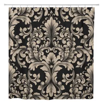 

72"x72" Shower Curtain Waterproof Polyester Fabric Damask Classical Luxury Old Fashioned Royal Victorian for Exquisite