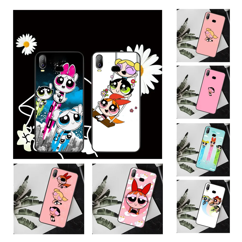 

NBDRUICAI The Power puff Powerpuff Girls Cover Black Soft Phone Case For Samsung A10 A20 A30 A40 A50 A70 A7 A9 A6 A8 Plus 2018