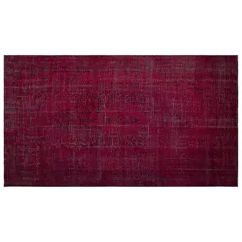 

Handmade Red Vintage Overdyed Turkish Area Rug 170x310 Cm-5'7''X10'2''