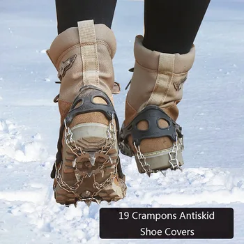 

19 Teeth Crampons Antiskid Shoe Covers Outdoor Climbing Tooth Silica Gel Nail Shoes Climbing Claws Ice Climbing On Foot Snow