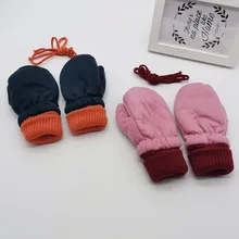 Зимние перчатки для детей с героями мультфильмов, теплые плотные варежки, Зимние перчатки для катания на лыжах, ветрозащитные теплые детские перчатки, зимние