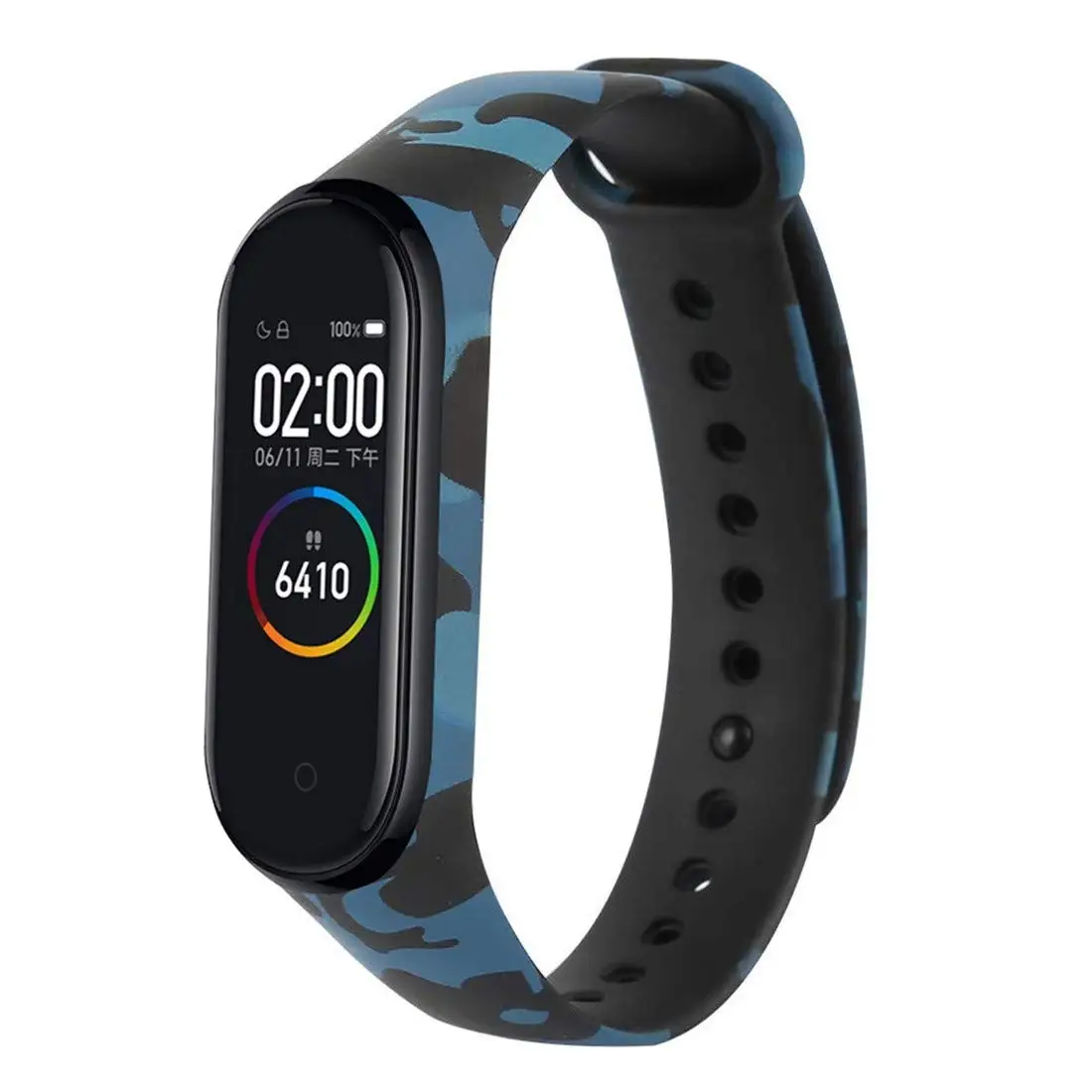 Camouflage blue Силиконовый ремешок для mi band 4 с разнообразным цветочным принтом, ремешок для mi band 3, модный спортивный ремешок для xiaomi mi 4 3 - Цвет: Camouflage blue
