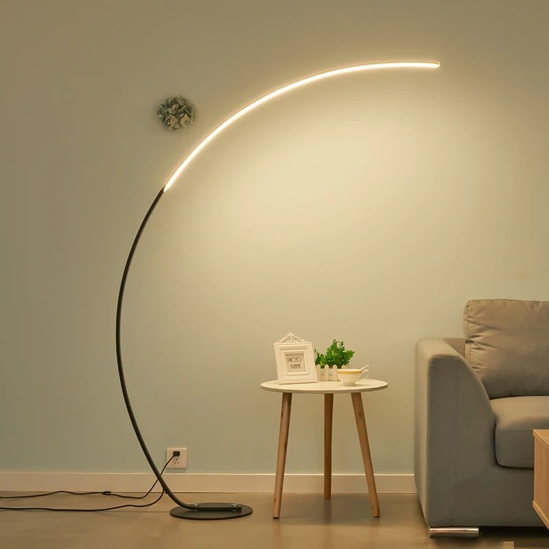Tanie Nowoczesna lampa Led podłogowa minimalistyczna C kształt lampy podłogowe do salonu sypialnia