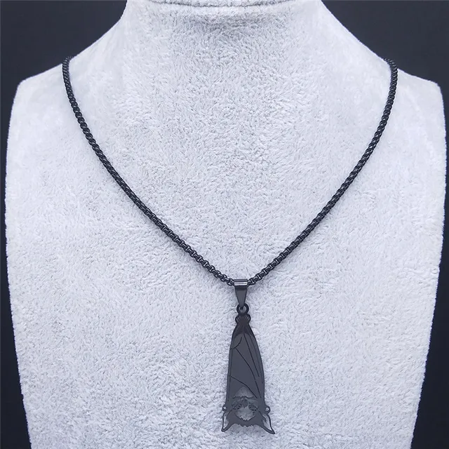 2023 Gothic Bat Stainless Steel Chain Necklace Women Black Color Necklaces  Jewelry cadenas de acero inoxidable para mujerN3060S2 - AliExpress