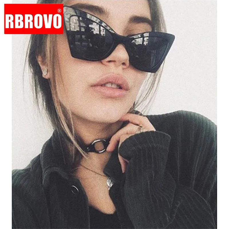 RBROVO Роскошные кошачьи Солнцезащитные очки женские пластиковые большие рамки солнцезащитные очки Классические винтажные уличные Oculos De Sol Gafas UV400