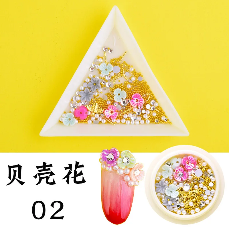 1 Box 3D Nail Art Decoration DIY Nail Decorating Accessories Metal Mixed Shapes Geometry Golden DIY Nail Art Tools,HJJHHJ - Цвет: 02