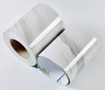 5 м/10 м ПВХ водонепроницаемая линия талии деревянный мрамор самоклеющаяся окантовочная линия обои декор для гостиной Виниловые наклейки на стену - Цвет: Marble Jazz White