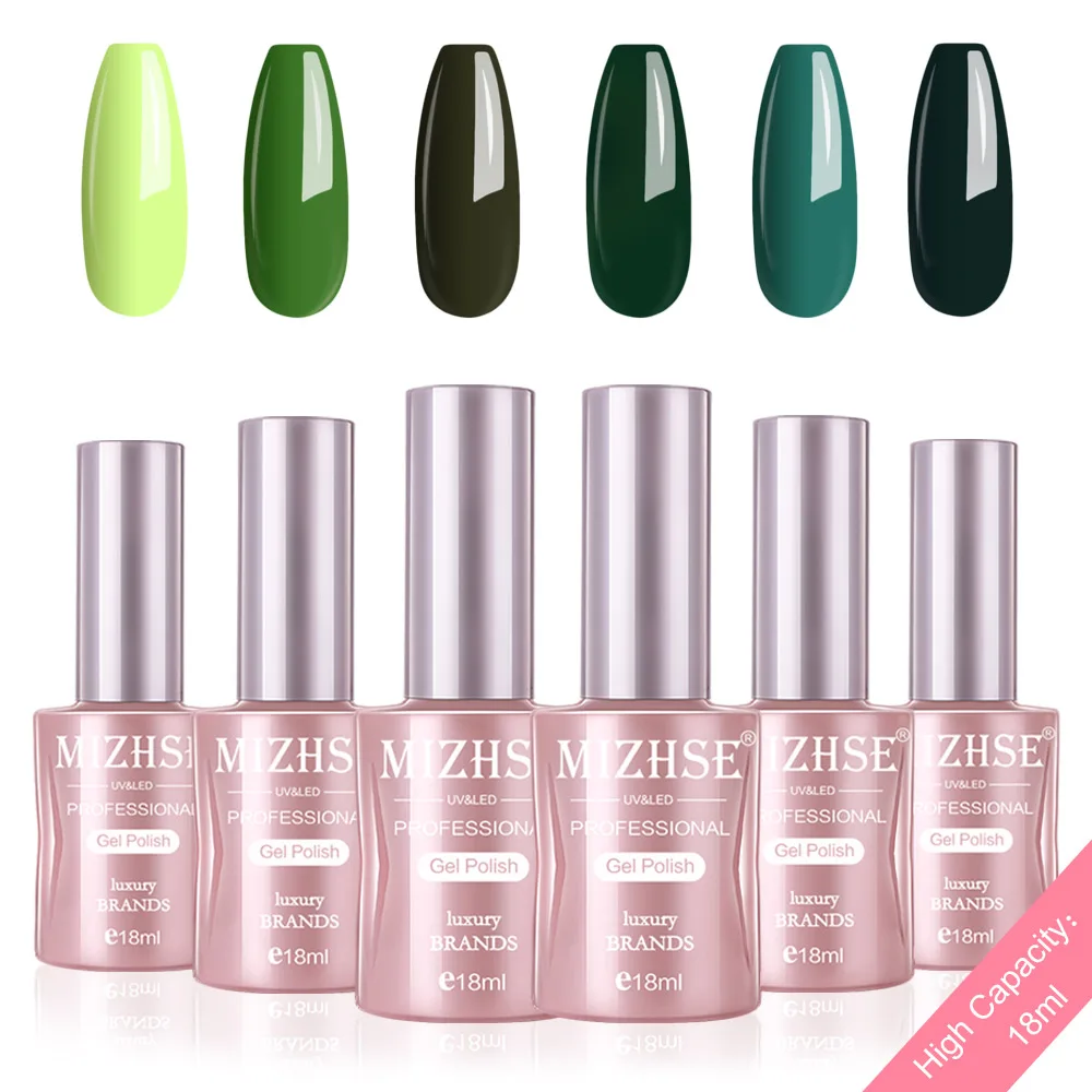 P18 MIZHSE Гель-лак набор УФ-наконечники Vernis Полупостоянный Гель-лак лаковое гелевое покрытие для ногтей длительный Чистый Цвет Гель-лак подарочная коробка - Цвет: P18