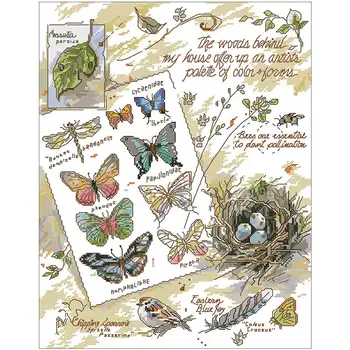 

Butterfly specimen patterns Counted Cross Stitch 11CT 14CT 18CT DIY Chinese Cross Stitch Kits Embroidery Needlework Sets
