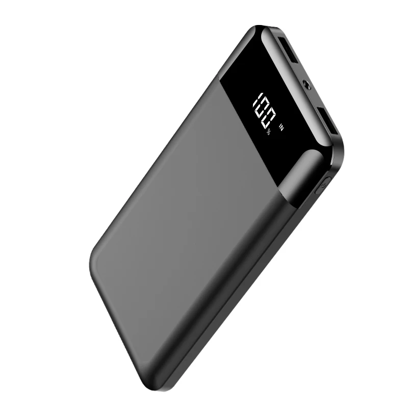 Xiaomi Brand Power Bank 10000mah External Portable Battery Powerbank Batteri Charger Portabl Waterproof LED for Xiaomi Iphone - Цвет: Черный