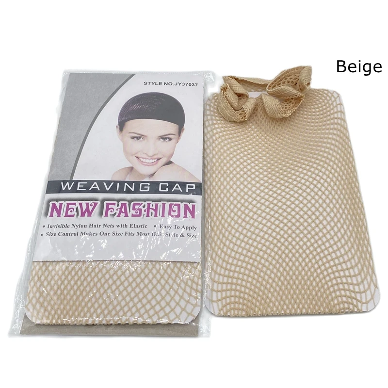 Wig Caps Hair Nets 4 pieces TOP OPEN Fashion Weaving Cap Stretchable Elastic Hair Net Snood Wig Cap Hairnet Hair Mesh