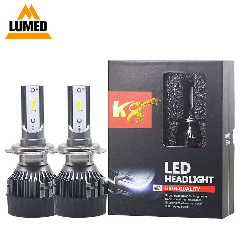 

2x H7 LED H1 H3 H8 H11 Car LED Headlight 4000lm H4 880 881 9005 9006 HB1 HB5 H13 Bright CSP Chip 6000K Beam Fog Light