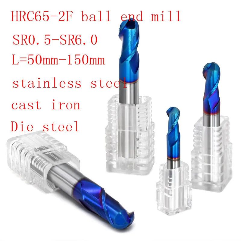 

New ball end mill HRC65-2F SR4.0xD8x150L stainless steel special milling cutter CNC milling cutter