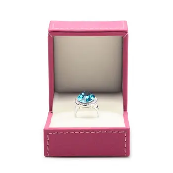 

Leather Ring Storage Box Ring Display Case Holder Engagement Wedding Jewelry Organizer Case