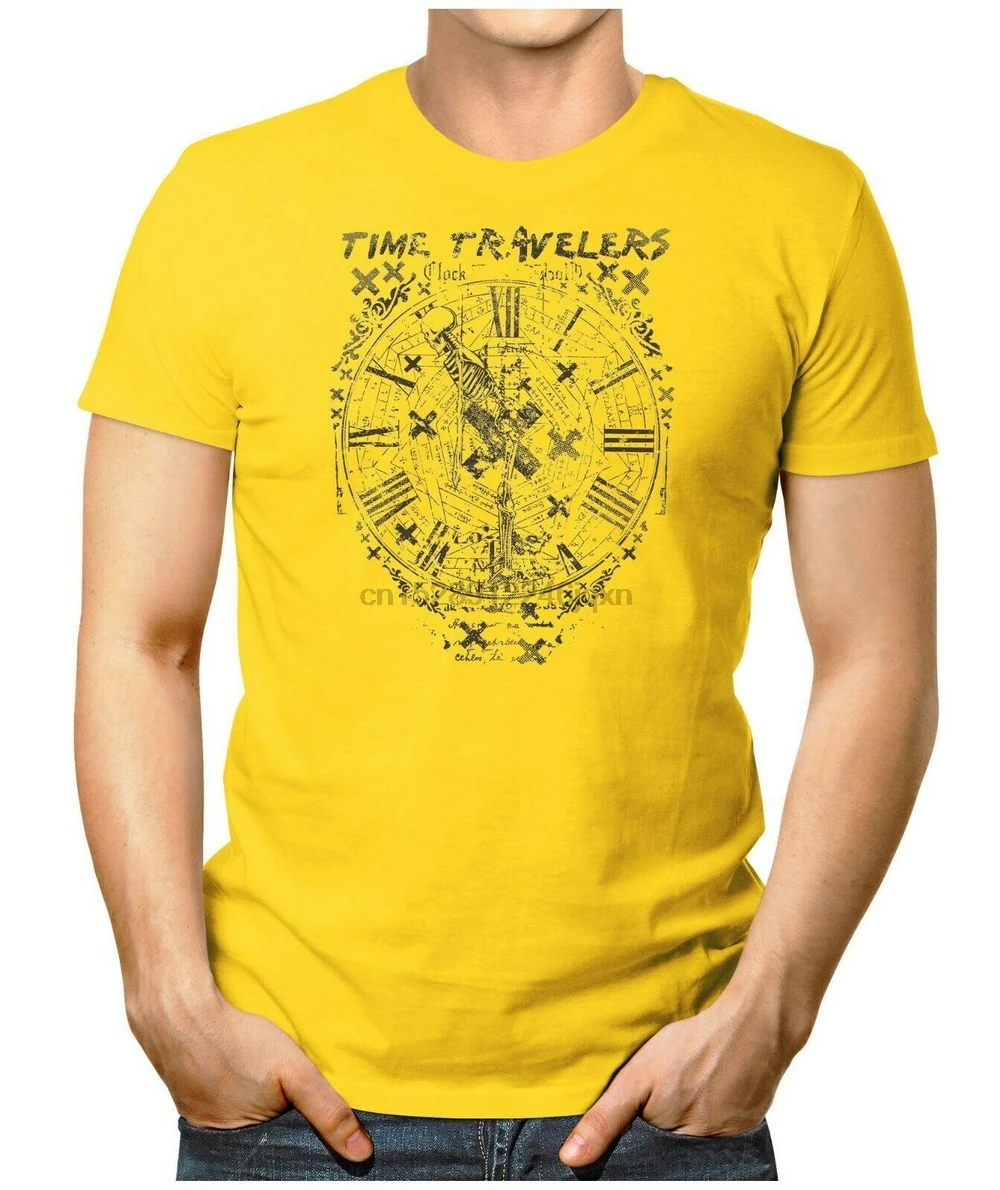 PRILANO Herren Fun T-Shirt - TIME TRAVELERS Small Bis 5XL Cotton Tee Shirt Style Round |