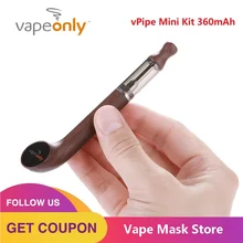 VapeOnly vPipe мини-комплект с аккумулятором 360 мАч и баком 1,5 мл и керамической катушкой Ом электронная сигарета Vs vPipe III Ebony комплект электронных труб