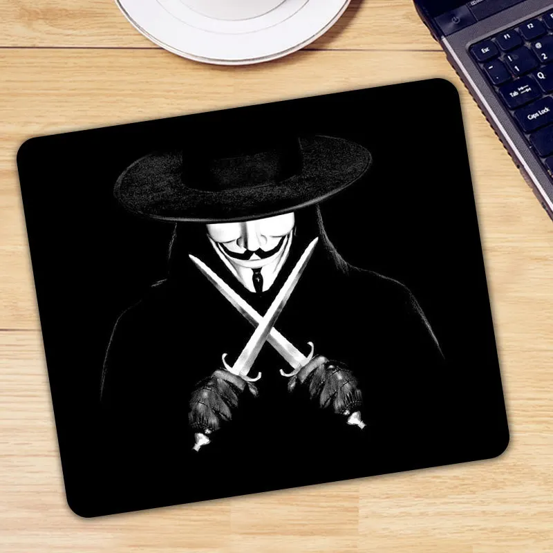 

Big Promotion V for Vendetta Gamer Play Mause Mice Mat Rubber Art Speed Mouse Pad Small Size Gaming Mousepad