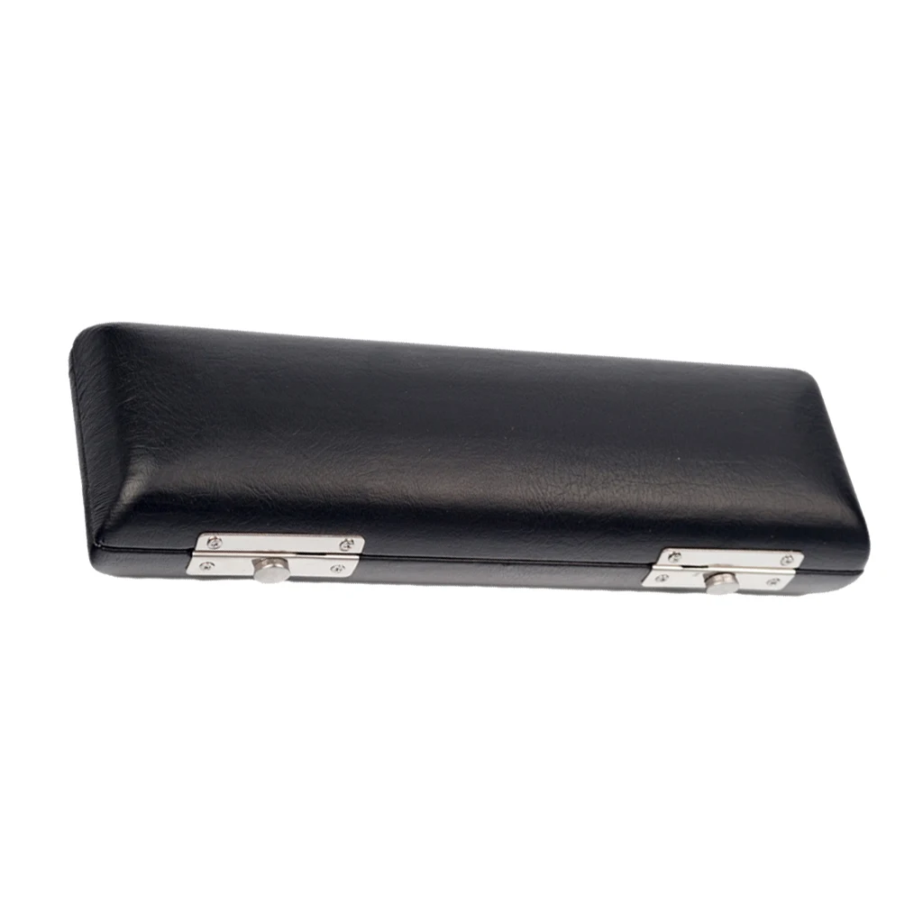 1pc Durable Piccolo Case Hard Case Flute Bag Black Leather Appearance