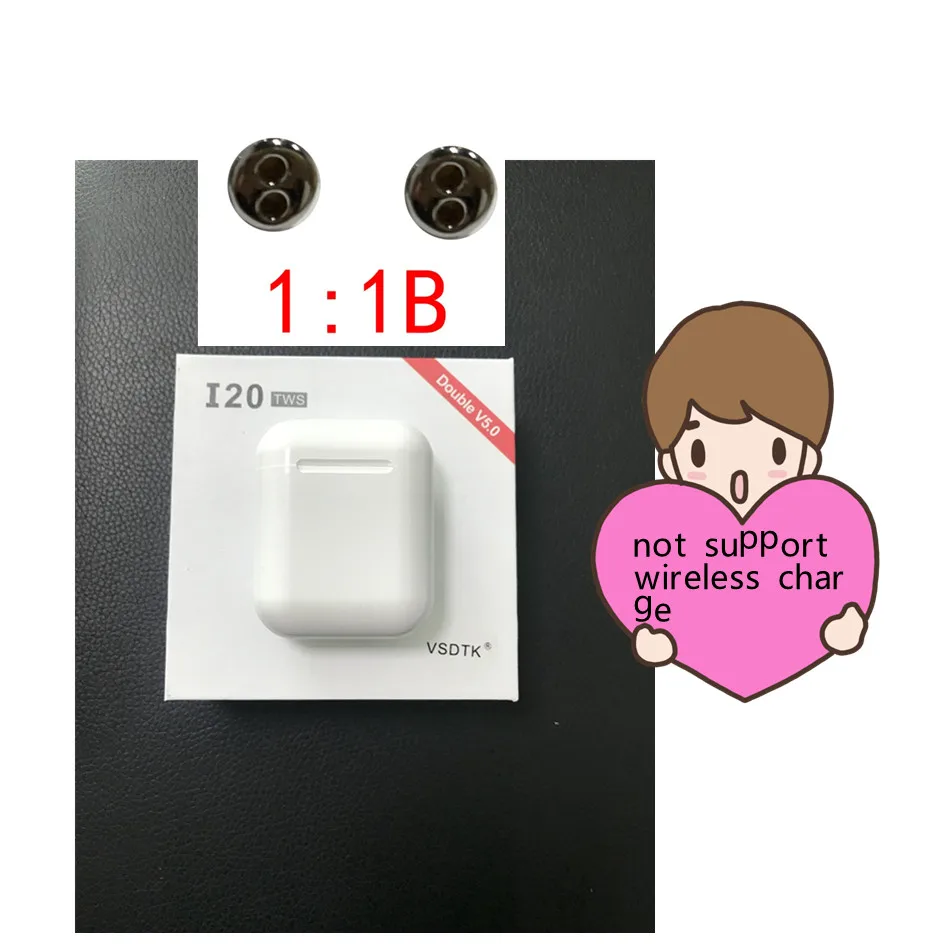 i20B Pop up I20 СПЦ беспроводной зарядки и сенсорная функция Bluetooth 5,0 наушники 4D Super Bass PK W1 чип i10 i12 i13 СПЦ - Цвет: i20B