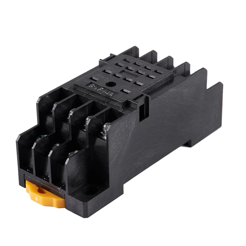 MY4NJ DC 24V Катушка силовое реле DIN рейку установлен 14 Pin 4PDT w разъем